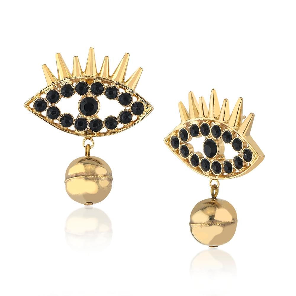 All Eyes On You Black Ball Küpe