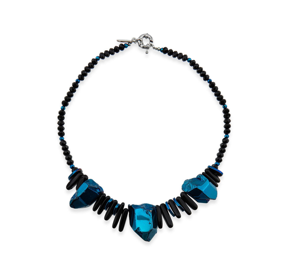 Deep Blue Threestone Kolye