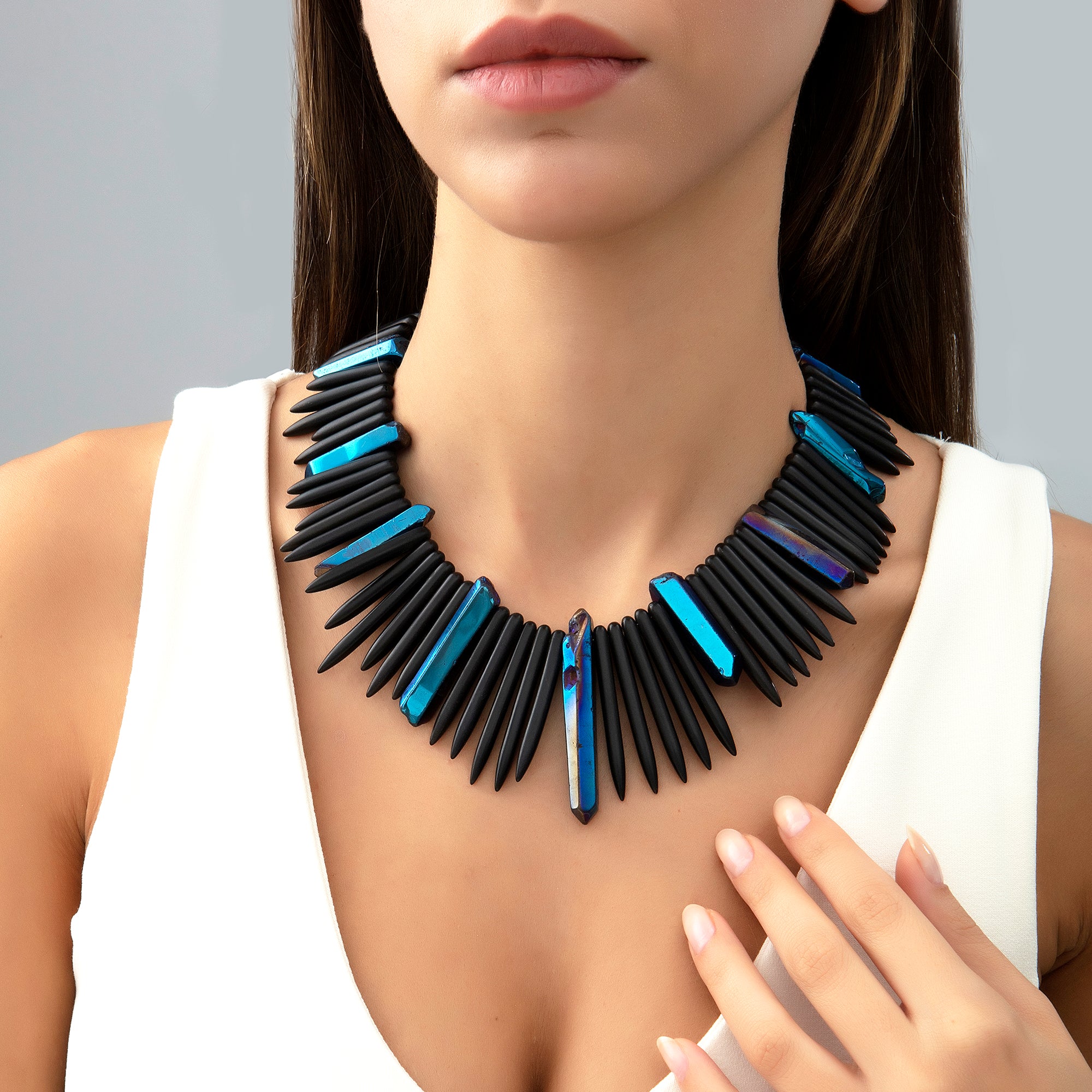 Deep Blue Collar Kolye