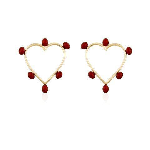 Heart Beat Doğal Taş Küpe