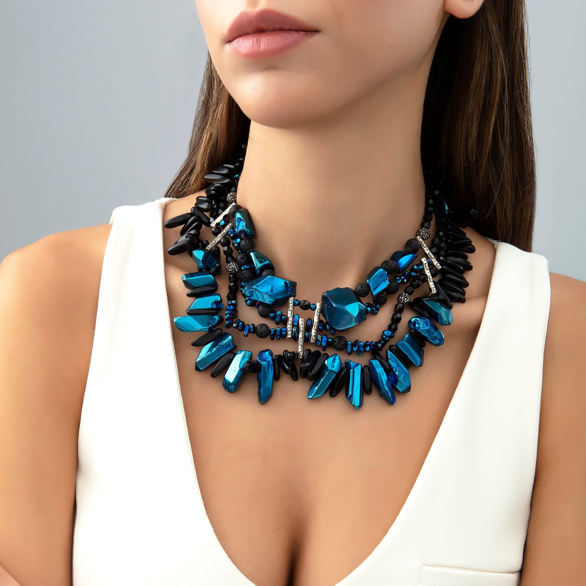 Deep Blue Choker Kolye