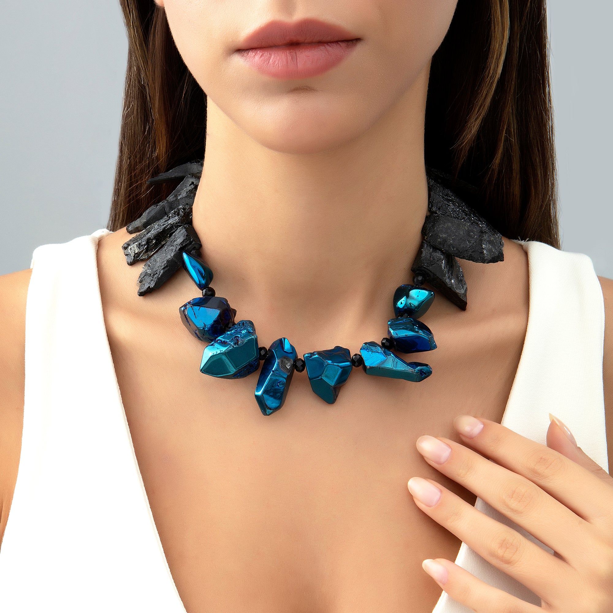 Deep Blue Turmalin Kolye